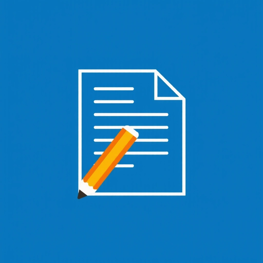 Icono de un documento con un lápiz para el derecho de rectificación