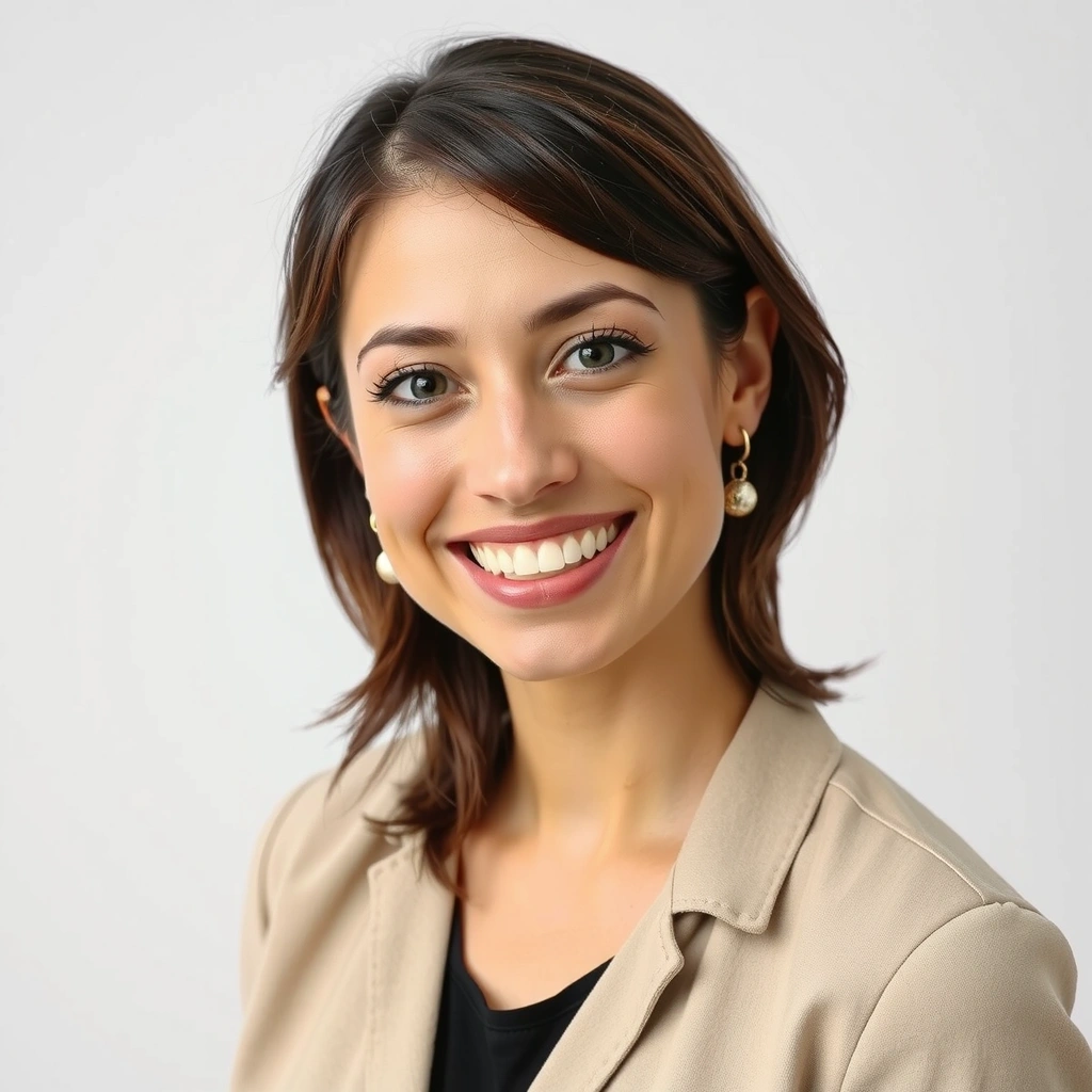 Retrato profesional de una coach de bienestar con energía positiva